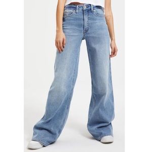 Good American good skate Wide leg jeans Size 8
